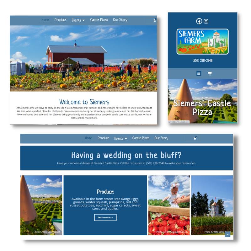 Examples of farm website web designs